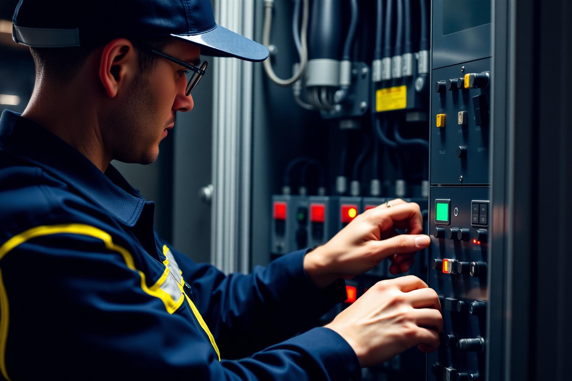 Elektriker bei der Arbeit